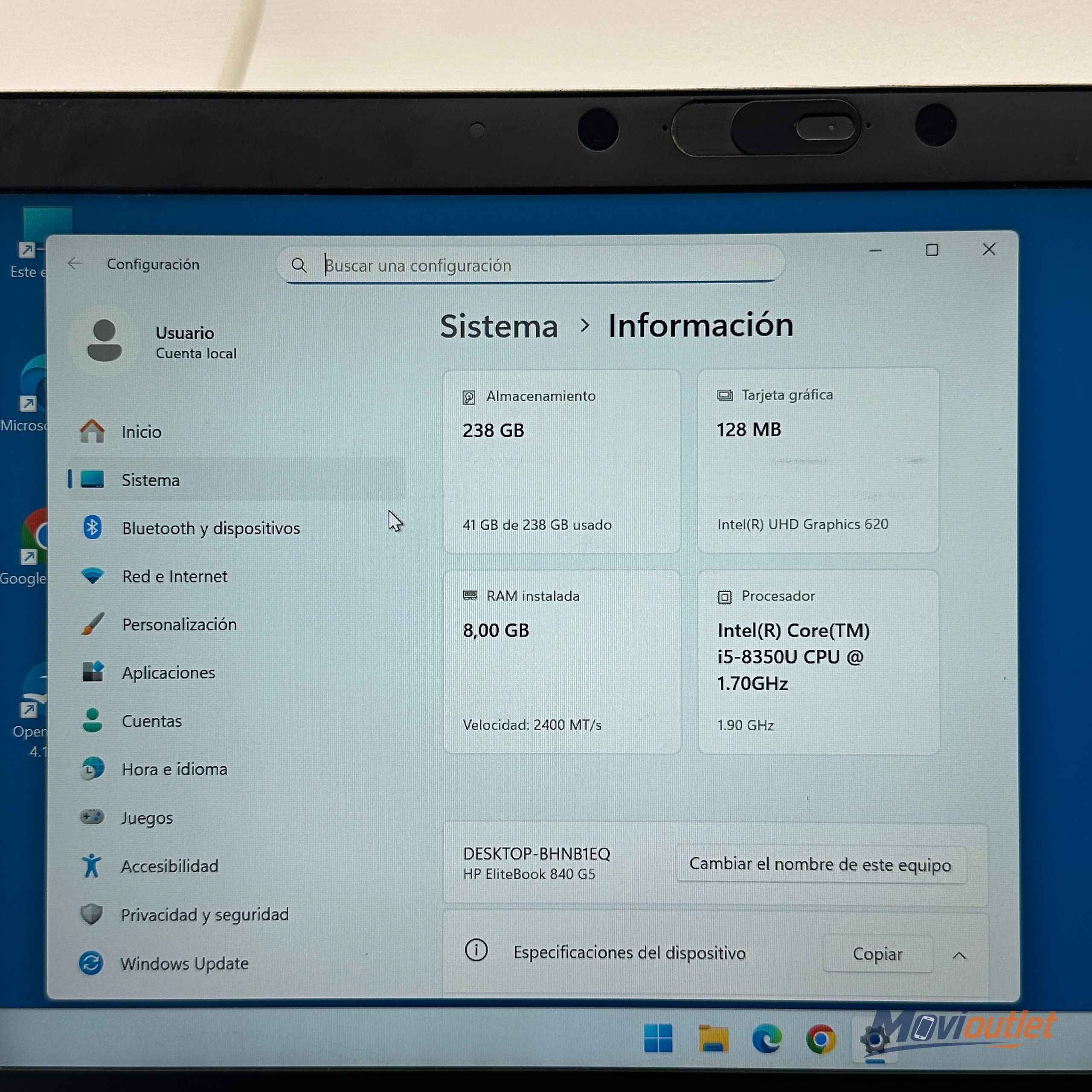 HP EliteBook 840 G5 256GB grado C reacondicionado — miniatura 12